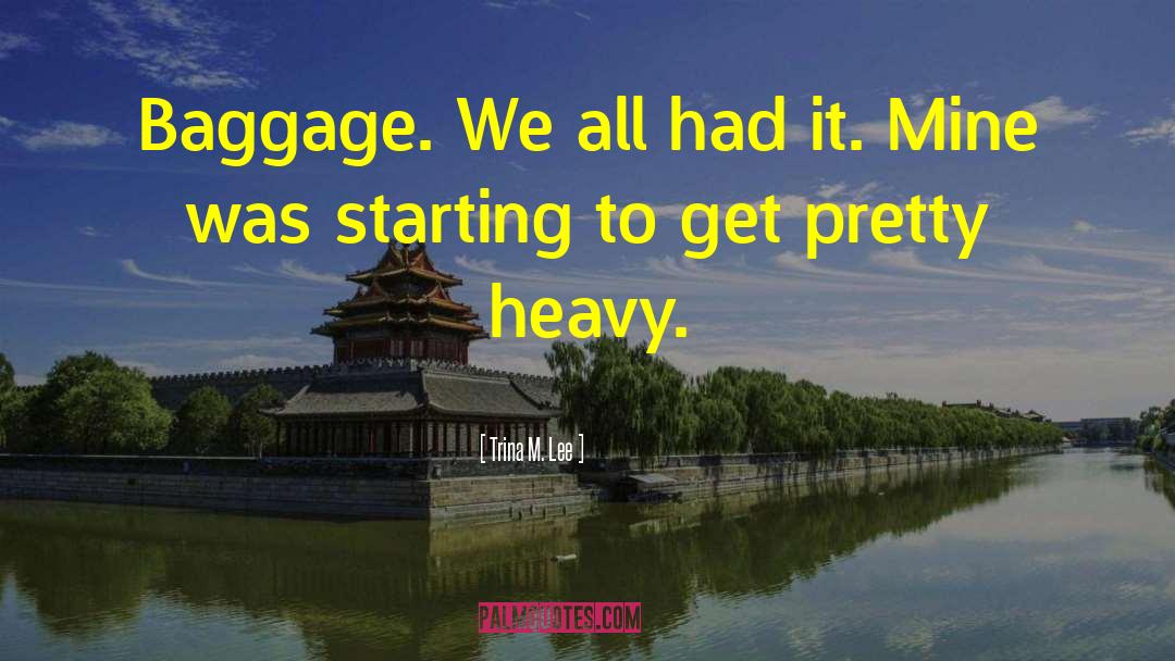 Trina M. Lee Quotes: Baggage. We all had it.