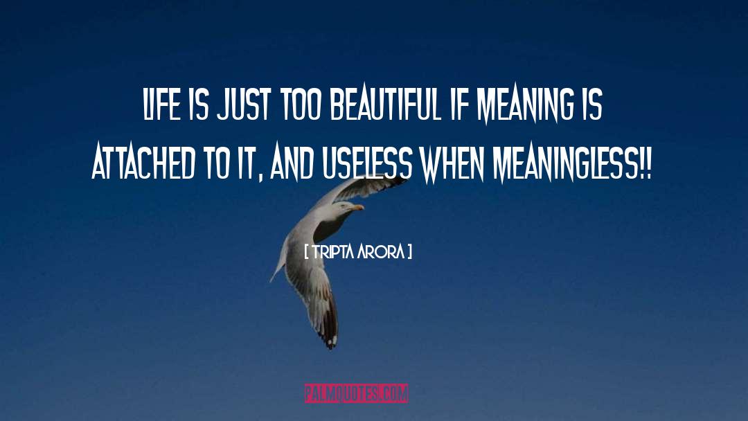 Tripta Arora Quotes: Life is just too beautiful