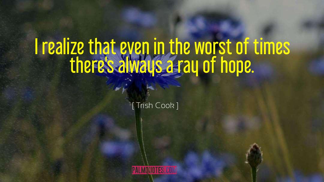 Trish Cook Quotes: I realize that even in