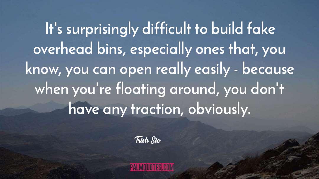 Trish Sie Quotes: It's surprisingly difficult to build
