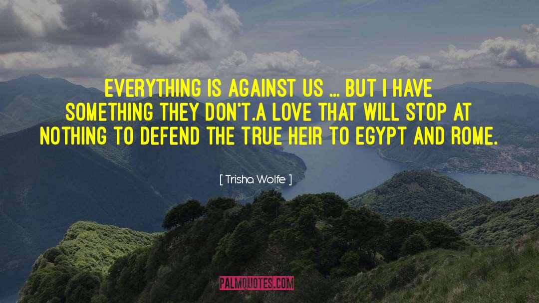 Trisha Wolfe Quotes: Everything is against us ...