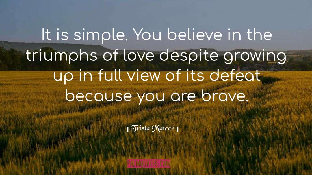 Trista Mateer Quotes: It is simple. You believe