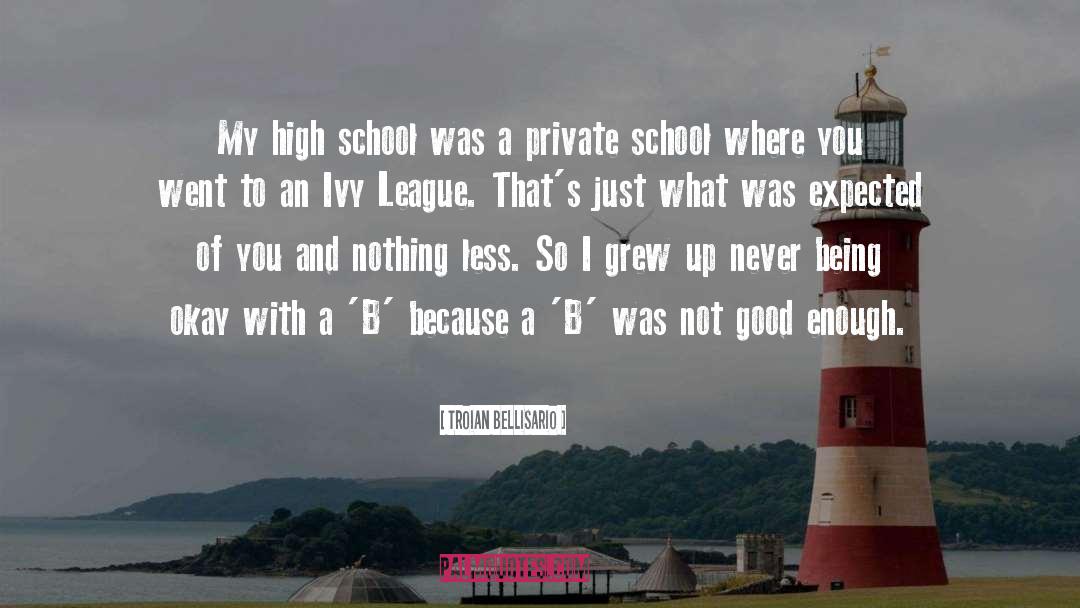 Troian Bellisario Quotes: My high school was a