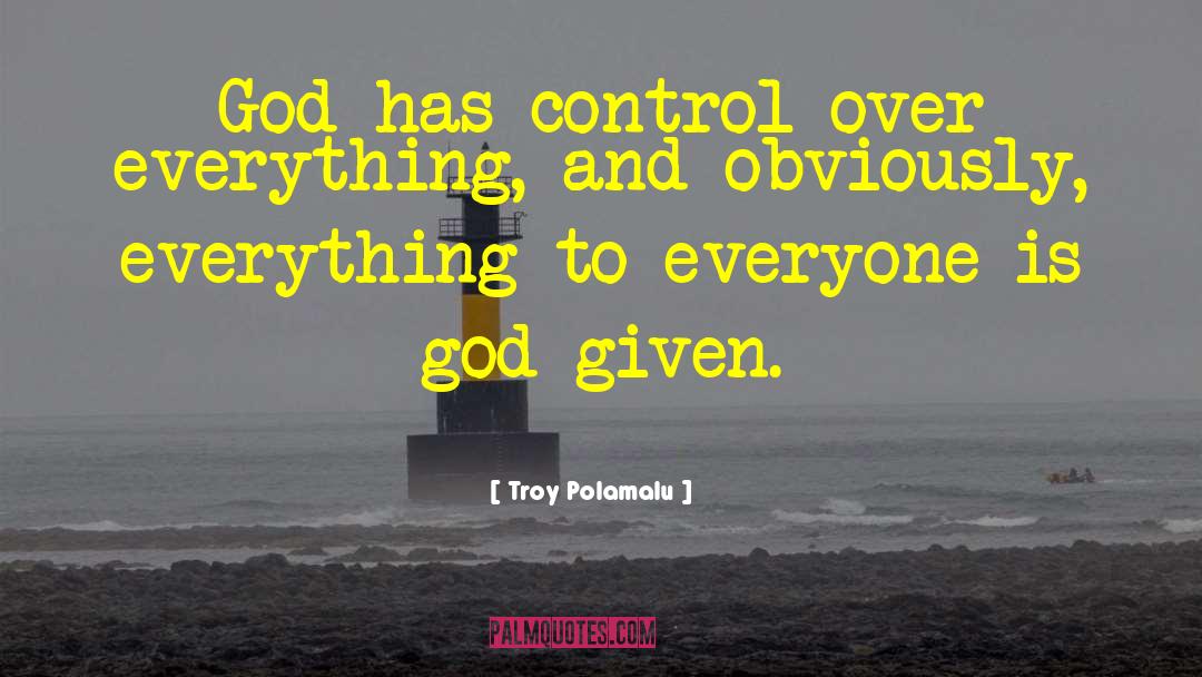 Troy Polamalu Quotes: God has control over everything,