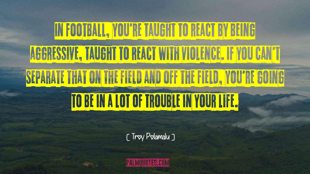 Troy Polamalu Quotes: In football, you're taught to