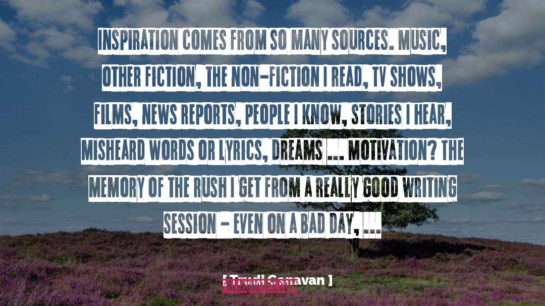 Trudi Canavan Quotes: Inspiration comes from so many