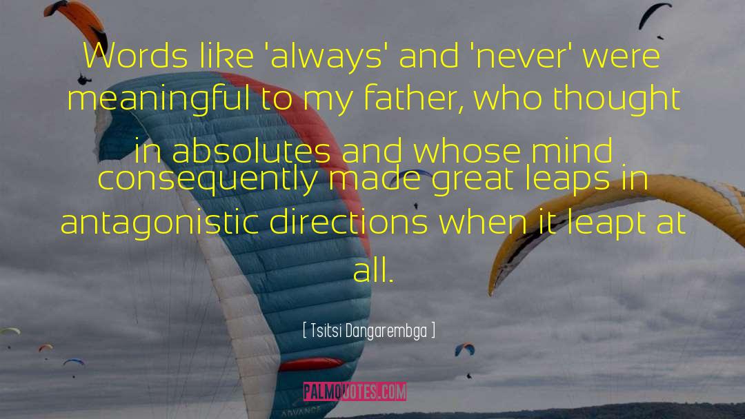 Tsitsi Dangarembga Quotes: Words like 'always' and 'never'