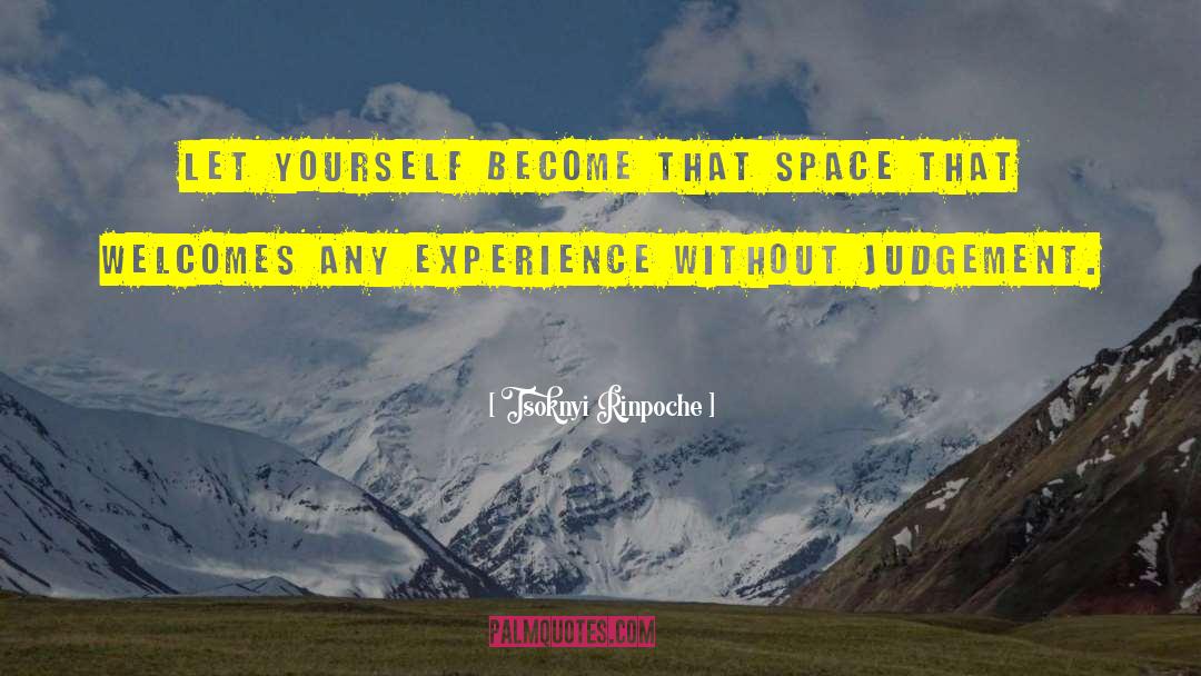 Tsoknyi Rinpoche Quotes: Let yourself become that space