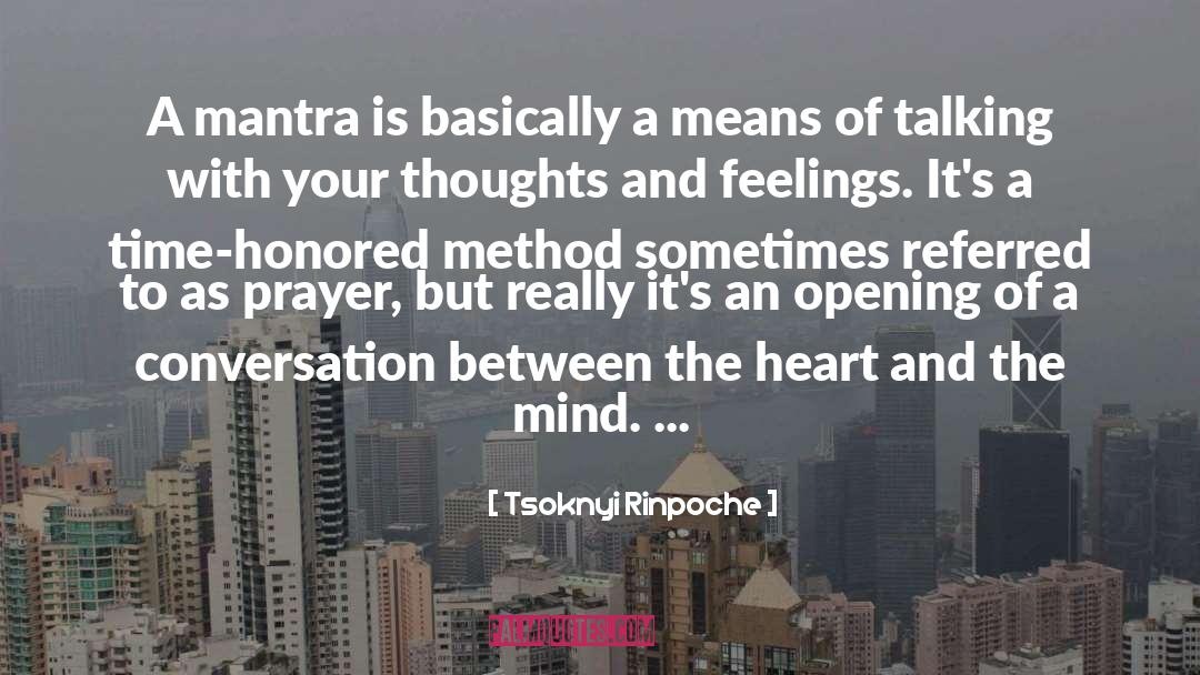 Tsoknyi Rinpoche Quotes: A mantra is basically a