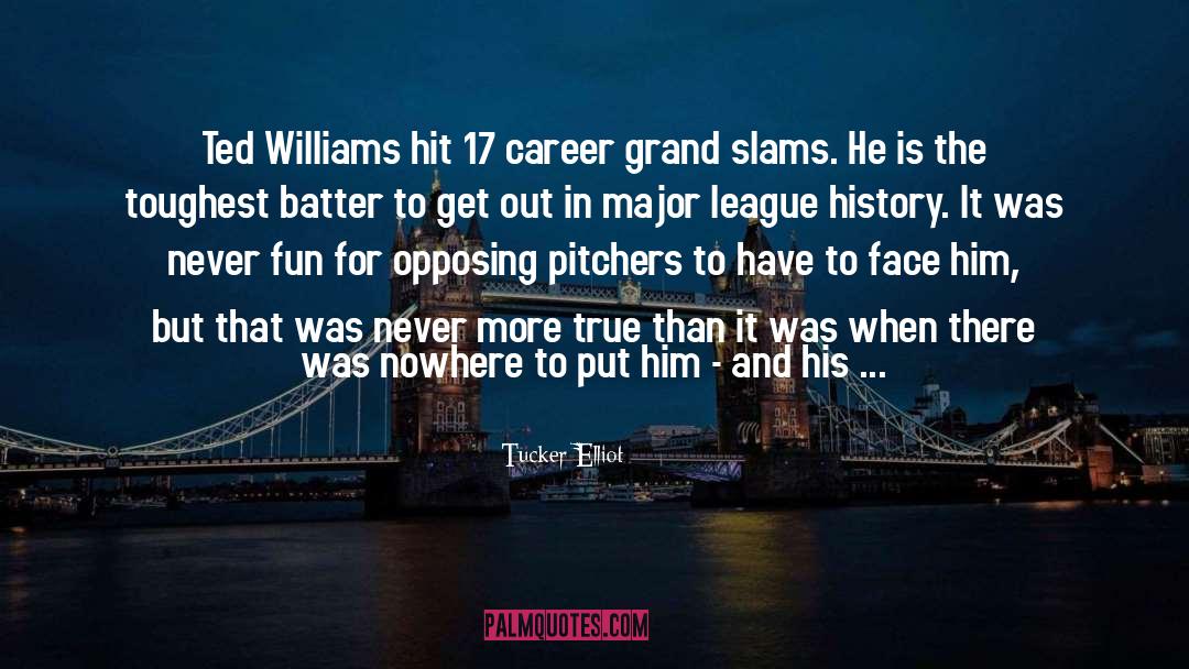 Tucker Elliot Quotes: Ted Williams hit 17 career