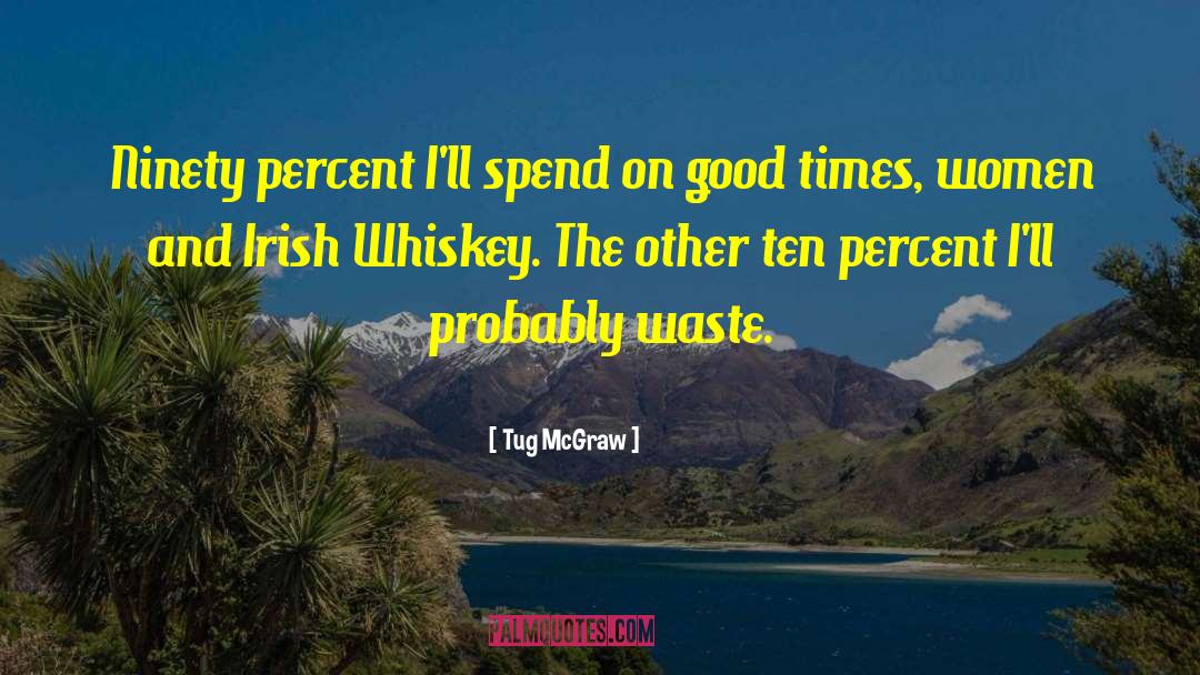 Tug McGraw Quotes: Ninety percent I'll spend on