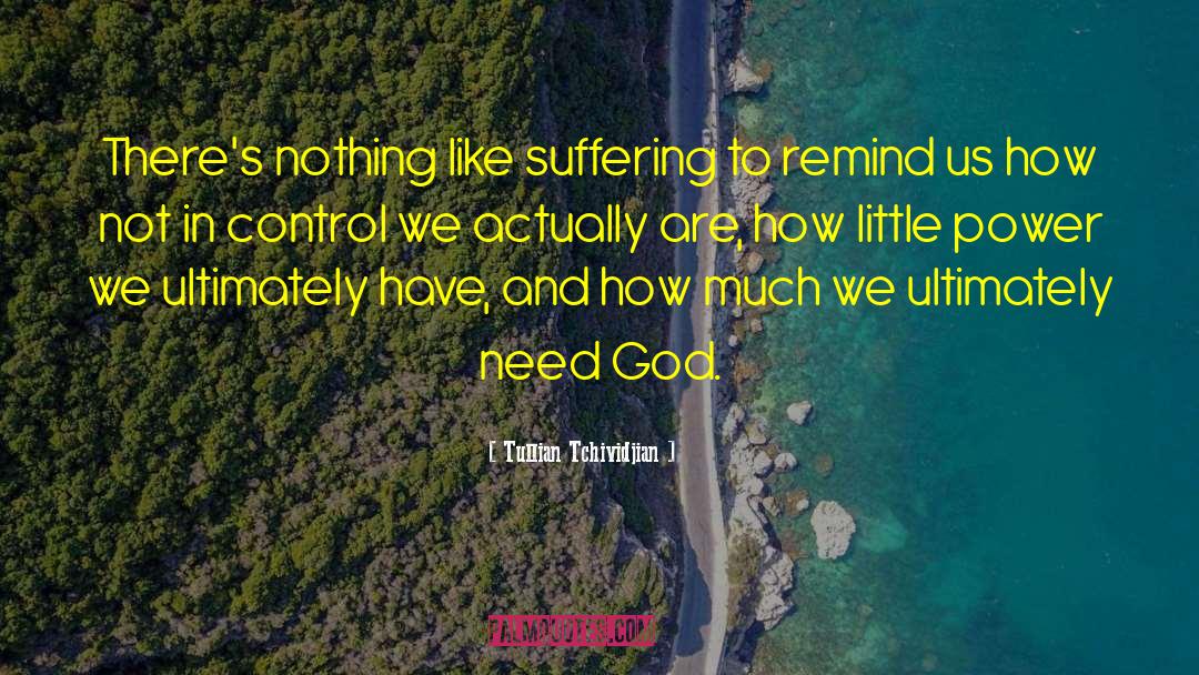 Tullian Tchividjian Quotes: There's nothing like suffering to