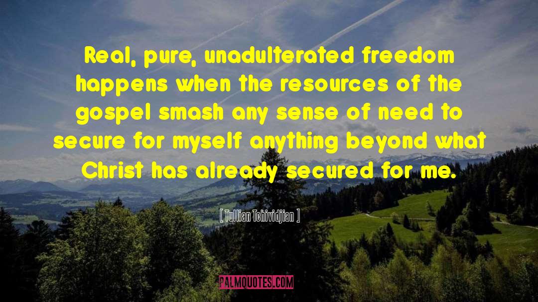 Tullian Tchividjian Quotes: Real, pure, unadulterated freedom happens