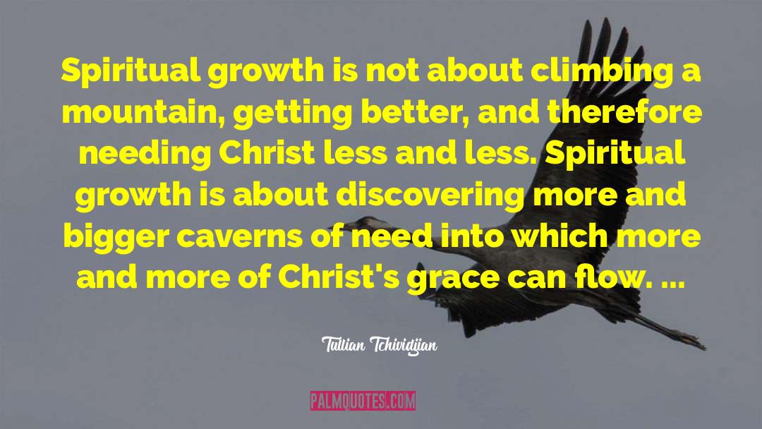 Tullian Tchividjian Quotes: Spiritual growth is not about