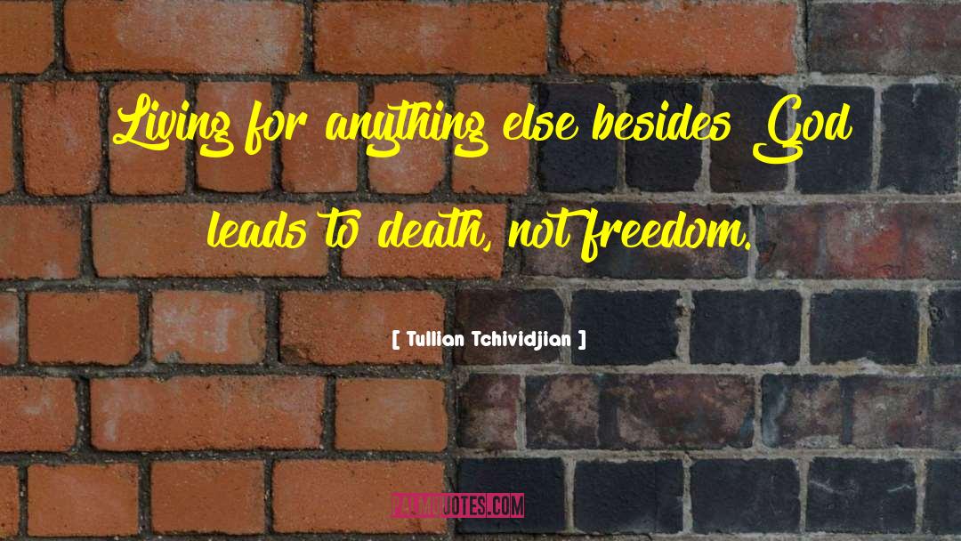 Tullian Tchividjian Quotes: Living for anything else besides