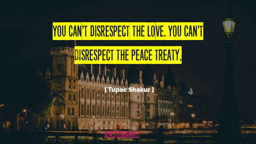 Tupac Shakur Quotes: You can't disrespect the love.