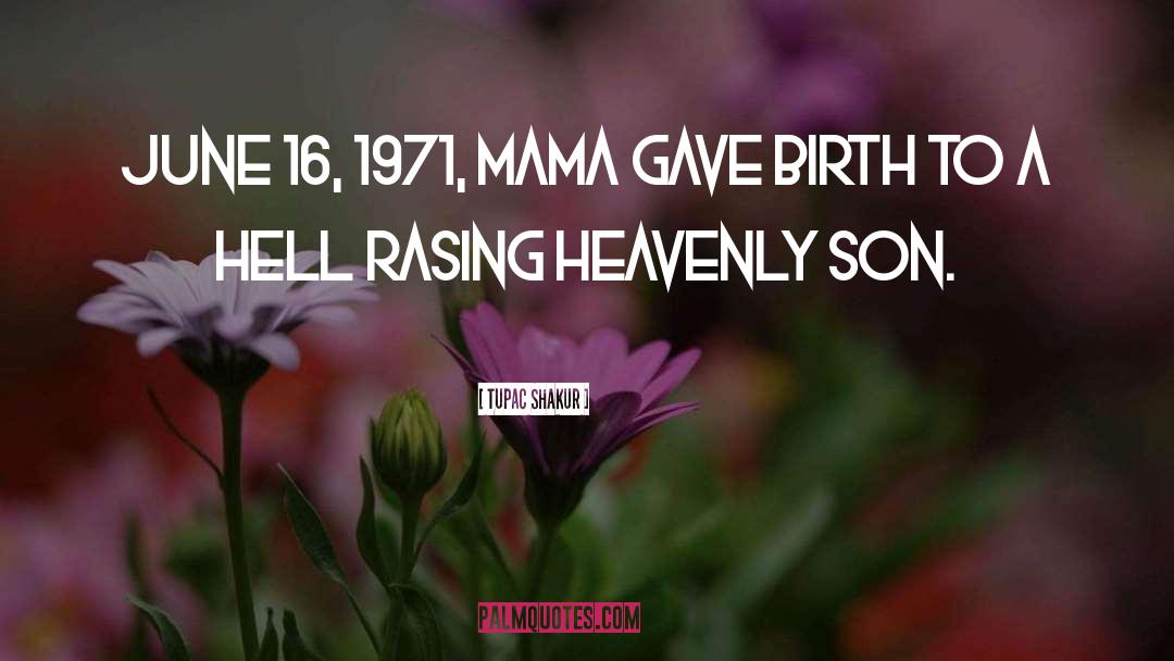 Tupac Shakur Quotes: June 16, 1971, mama gave