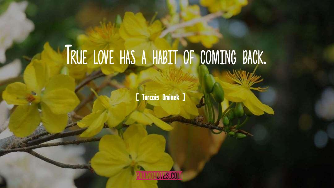 Turcois Ominek Quotes: True love has a habit