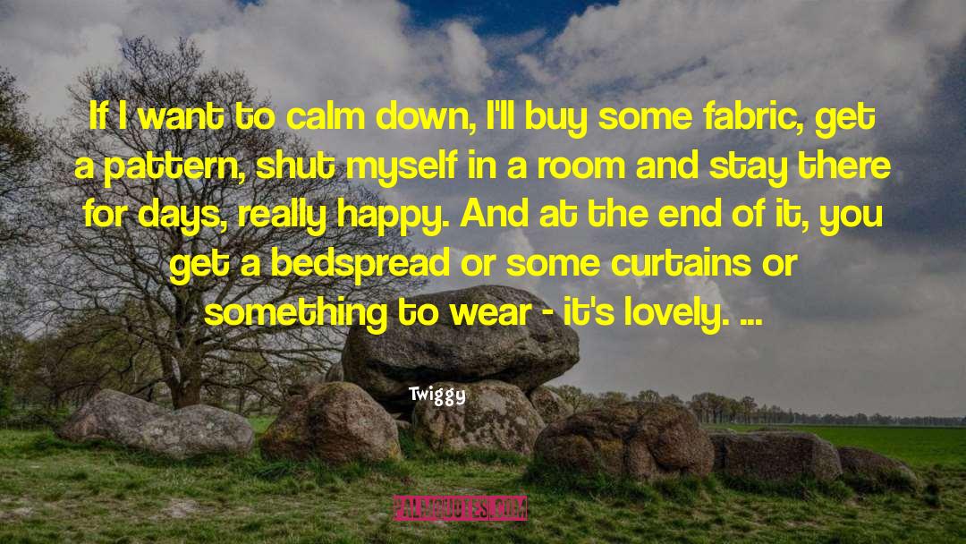 Twiggy Quotes: If I want to calm