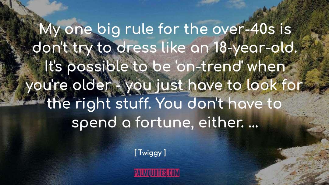 Twiggy Quotes: My one big rule for