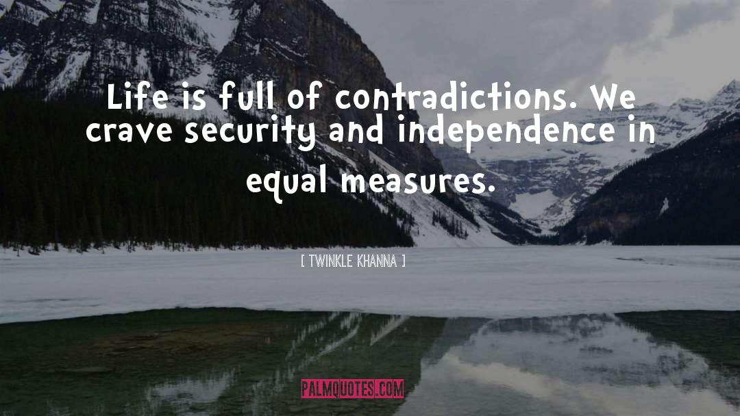 Twinkle Khanna Quotes: Life is full of contradictions.