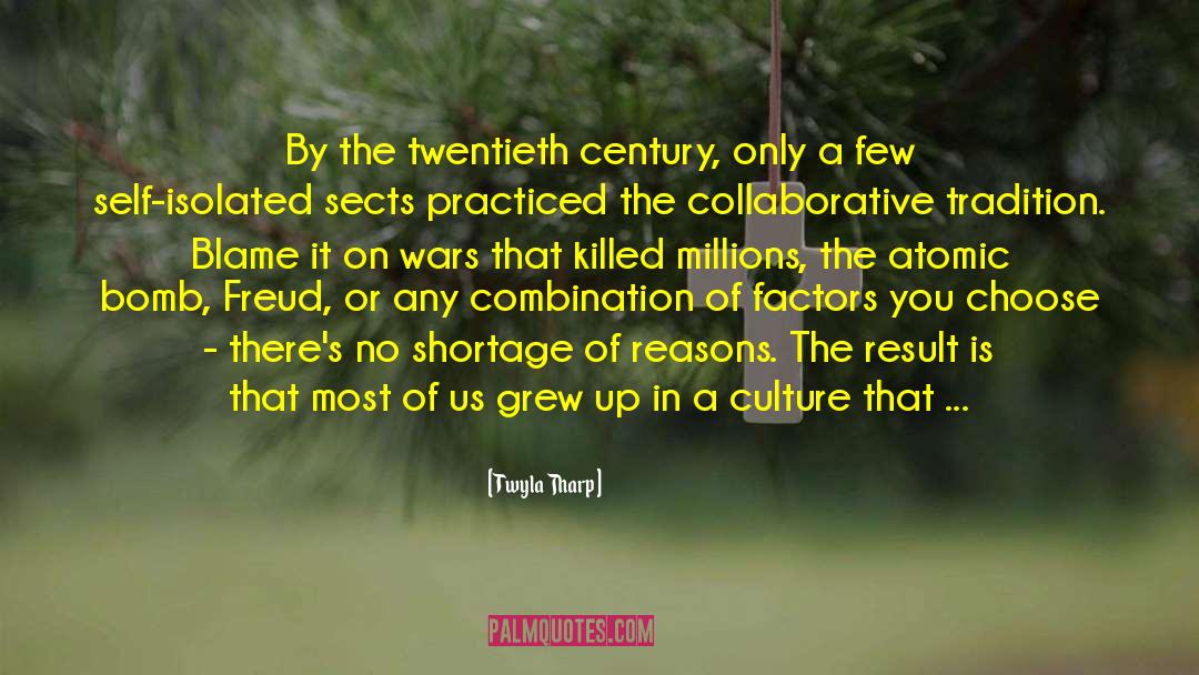 Twyla Tharp Quotes: By the twentieth century, only