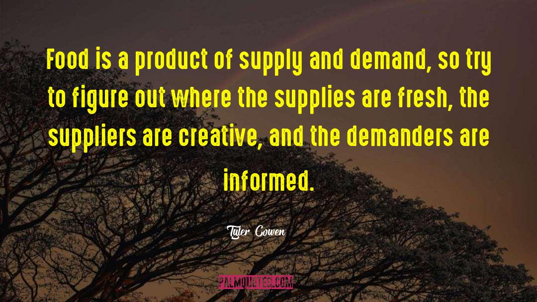 Tyler Cowen Quotes: Food is a product of
