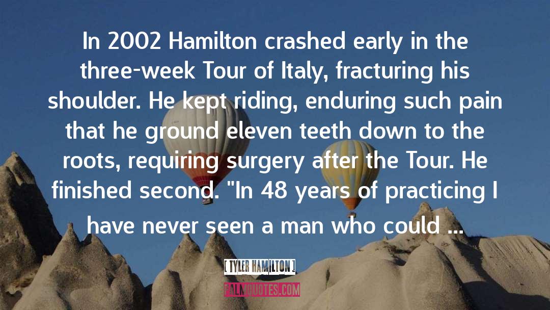 Tyler Hamilton Quotes: In 2002 Hamilton crashed early