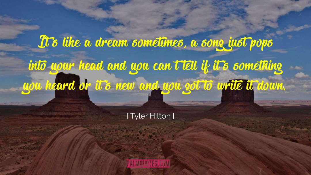 Tyler Hilton Quotes: It's like a dream sometimes,
