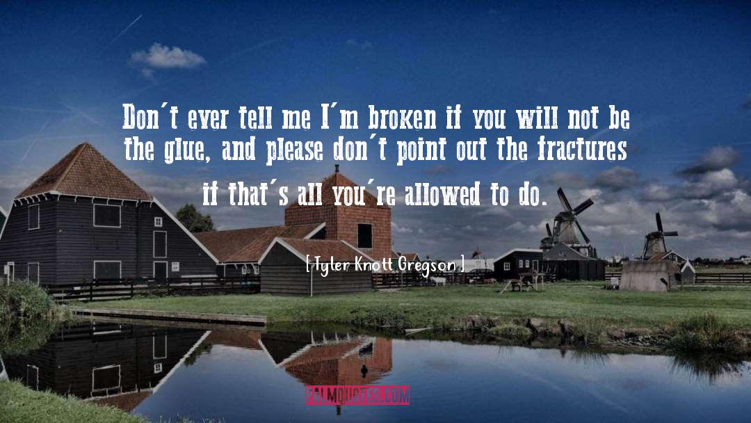 Tyler Knott Gregson Quotes: Don't ever tell me I'm
