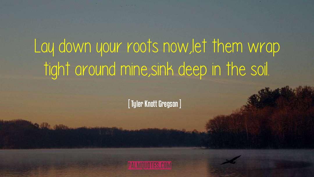 Tyler Knott Gregson Quotes: Lay down your roots now,<br>let