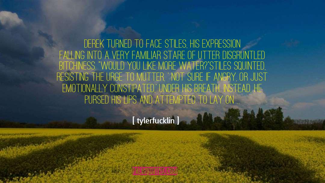 Tylerfucklin Quotes: Derek turned to face Stiles,
