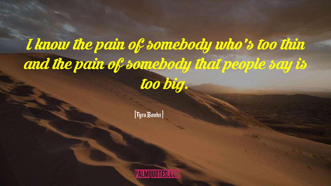 Tyra Banks Quotes: I know the pain of