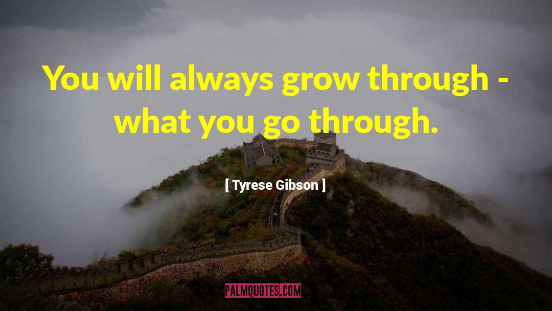 Tyrese Gibson Quotes: You will always grow through
