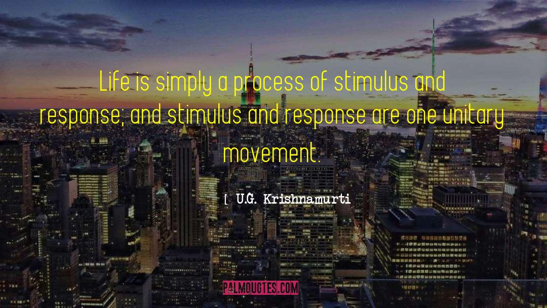 U.G. Krishnamurti Quotes: Life is simply a process
