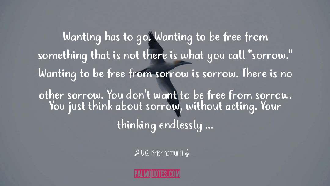 U.G. Krishnamurti Quotes: Wanting has to go. Wanting