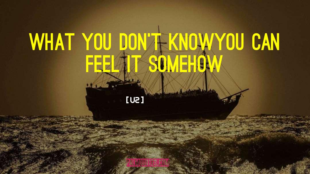 U2 Quotes: What you don't know<br />You