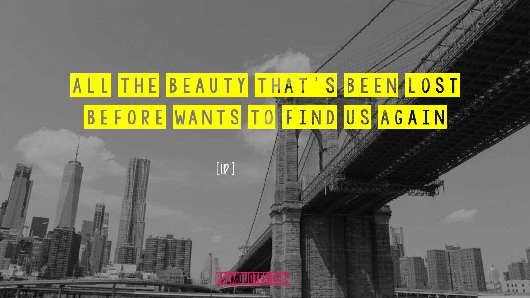 U2 Quotes: All the beauty that's been
