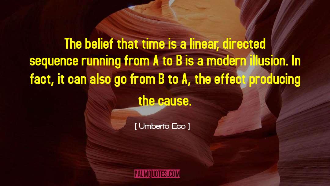 Umberto Eco Quotes: The belief that time is