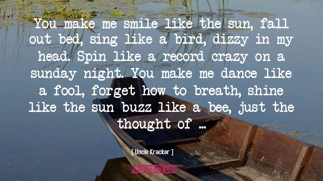 Uncle Kracker Quotes: You make me smile like