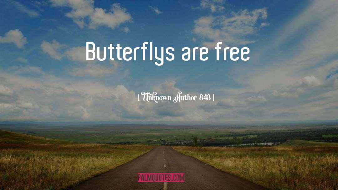 Unknown Author 848 Quotes: Butterflys are free