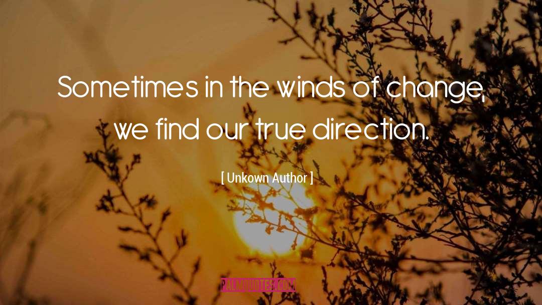 Unkown Author Quotes: Sometimes in the winds of