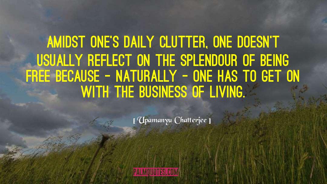 Upamanyu Chatterjee Quotes: Amidst one's daily clutter, one