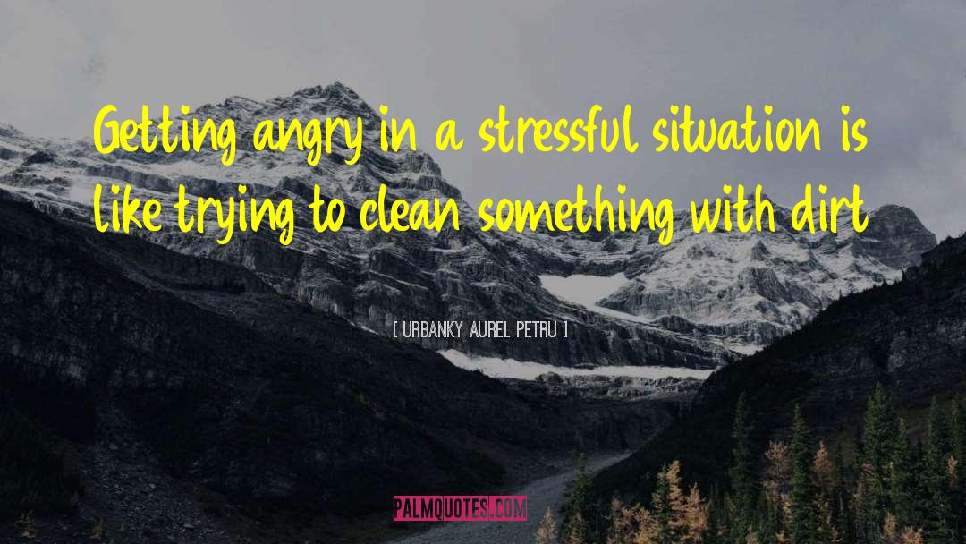 Urbanky Aurel Petru Quotes: Getting angry in a stressful