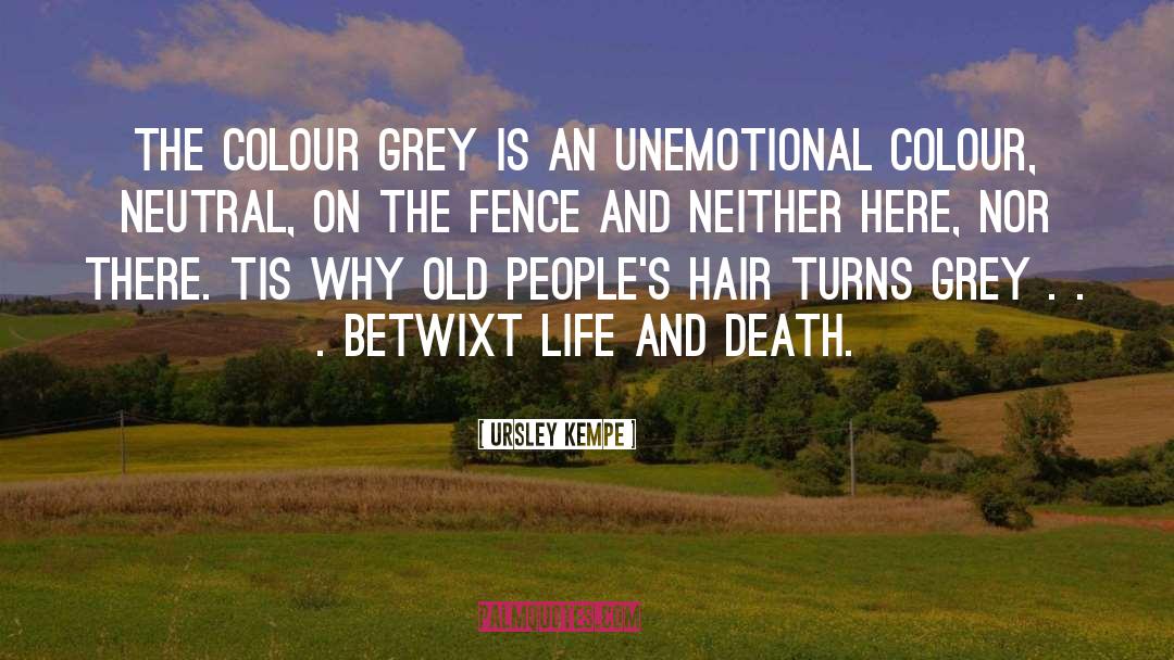 Ursley Kempe Quotes: The colour grey is an