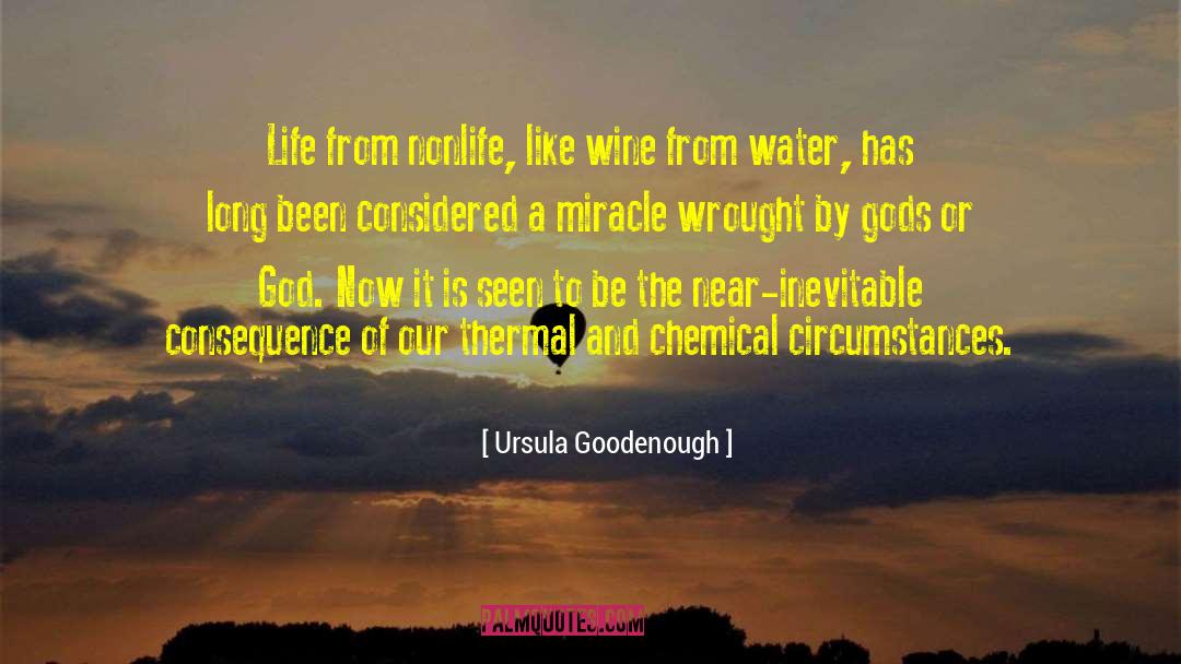 Ursula Goodenough Quotes: Life from nonlife, like wine
