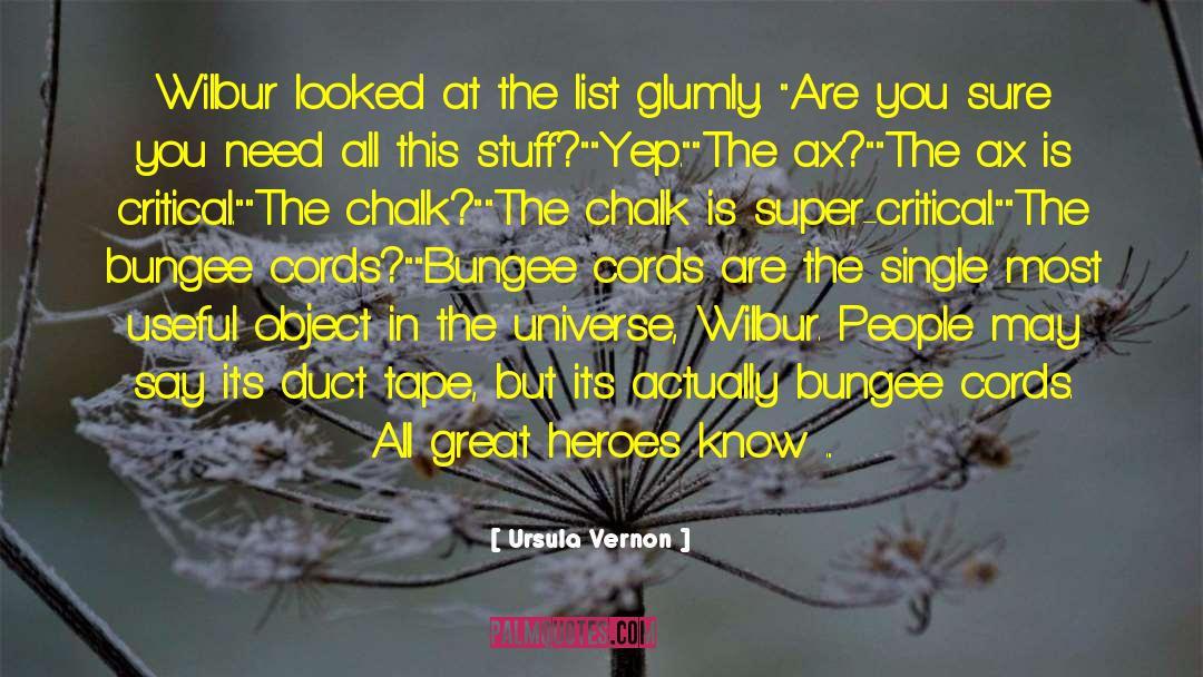 Ursula Vernon Quotes: Wilbur looked at the list