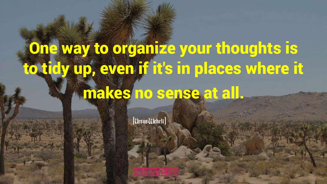 Ursus Wehrli Quotes: One way to organize your