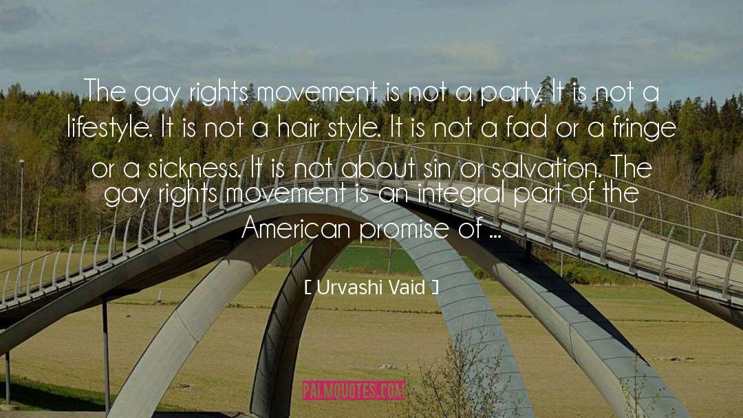 Urvashi Vaid Quotes: The gay rights movement is
