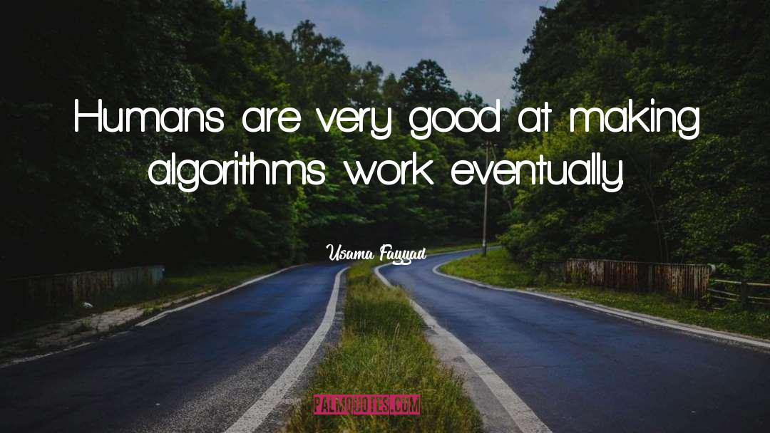 Usama Fayyad Quotes: Humans are very good at